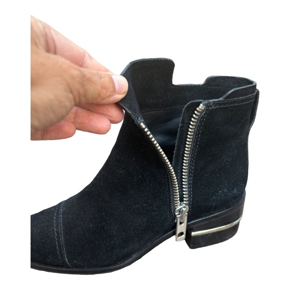 Paige Women’s 8 Jessie Black Suede Ankle Boots, Paige Leather Booties - Picture 7 of 11